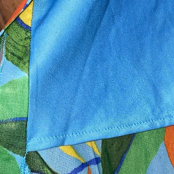 Truly 4 You Bright Floral Skirt Womens M A-Line Long Sheer Over Short Under Belt - Picture 9 of 10